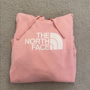 Salmon pink north face hoodie